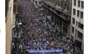 Barcelona demonstration calls for the reception of refugees