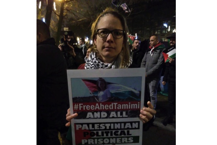 Photos: #FreeAhedTamimi and #FreePalestine in Brussels, Berlin, Athens, Amsterdam, London, Jaipur, Manchester, Naples, Milan, Dortmund