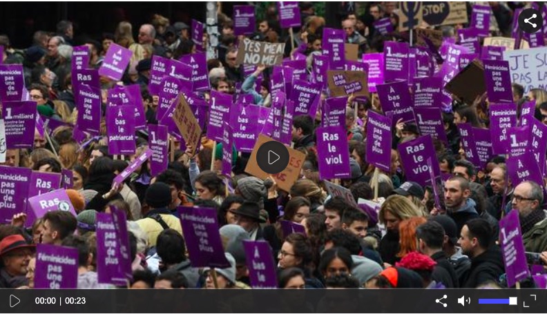 #NousToutes :  Tens of thousands march in Paris to condemn violence against women