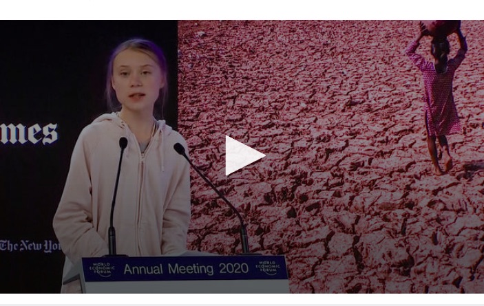 Greta Thunberg Addresses Global Elite at Davos: Our House Is Still on Fire