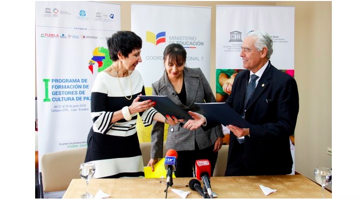 Cátedra de UNESCO y UTPL fomenta la formación de gestores de paz para Perú, Colombia y Ecuador