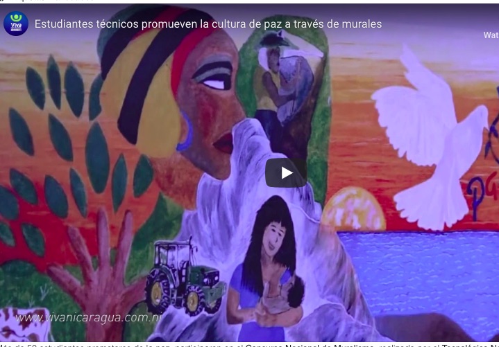 Nicaragua: Estudiantes técnicos promueven la cultura de paz a través de murales