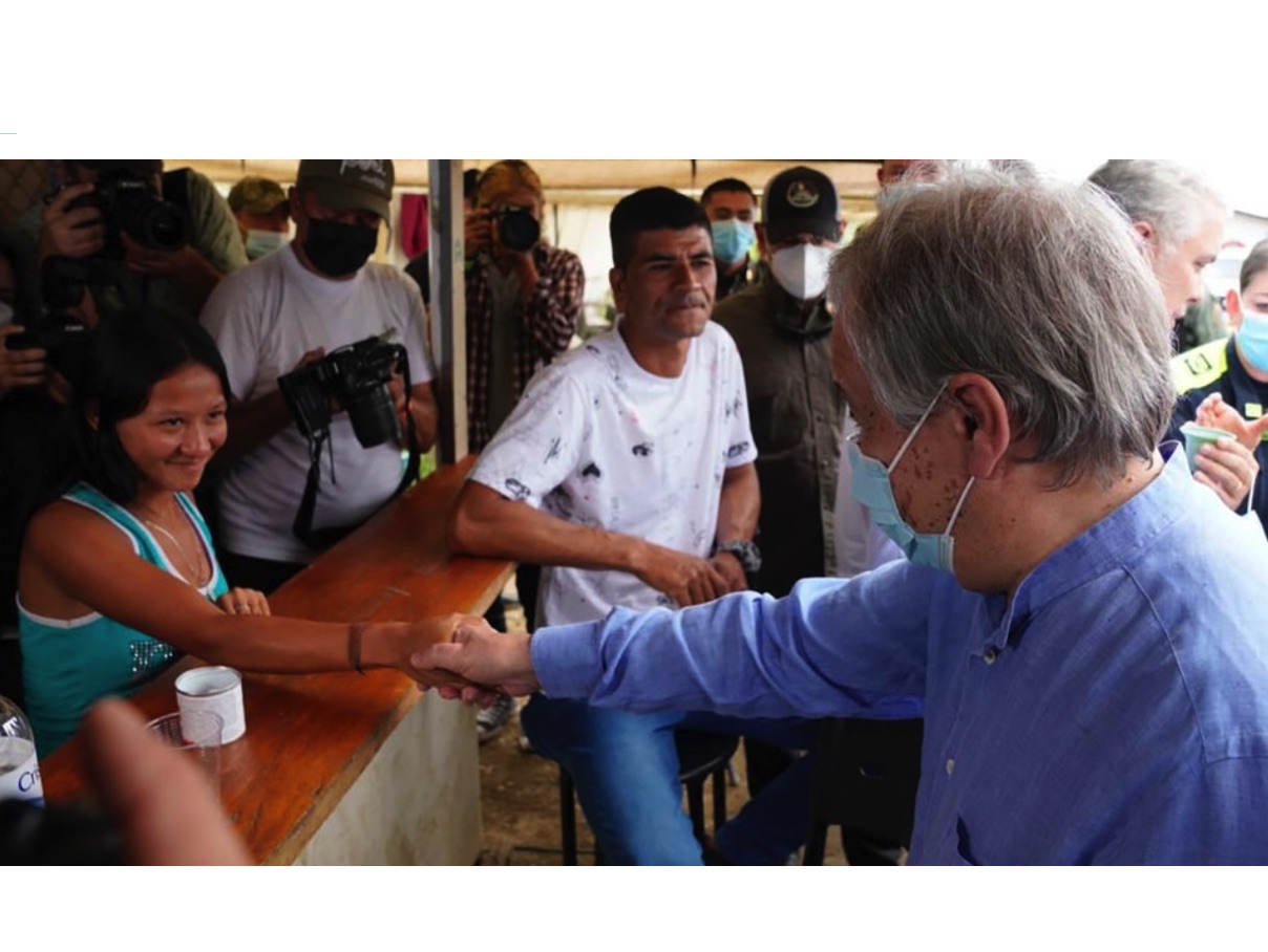 UN chief sees firsthand the progress and challenges five years after Colombia’s historic peace deal