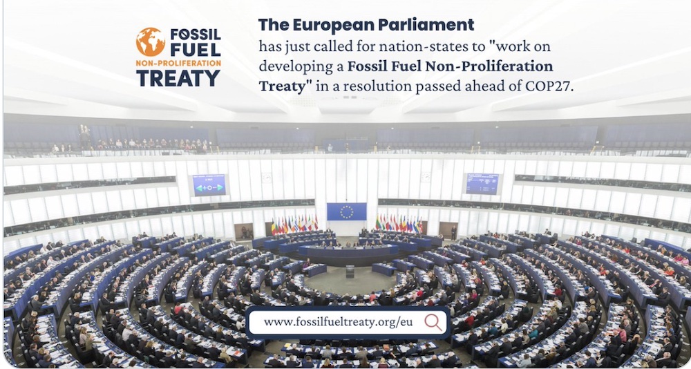 'Big Win' for Climate: EU Parliament Backs Fossil Fuel Non-Proliferation Treaty