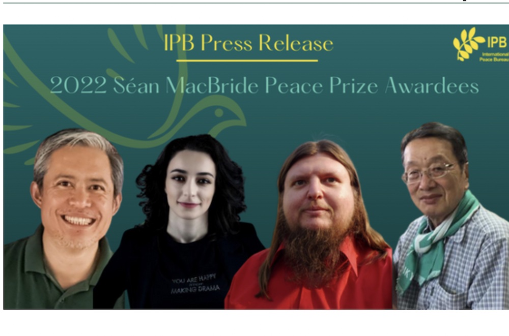 International Peace Bureau: 2022 MacBride Peace Prize recipients