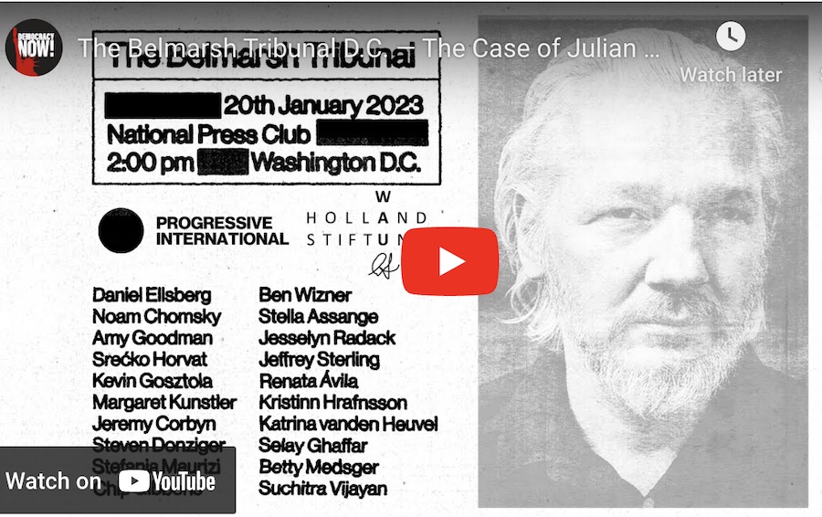 Tribunal in Washington Calls on President Biden to End Prosecution of Julian Assange and to Defend Rights of Journalists and Whistleblowers