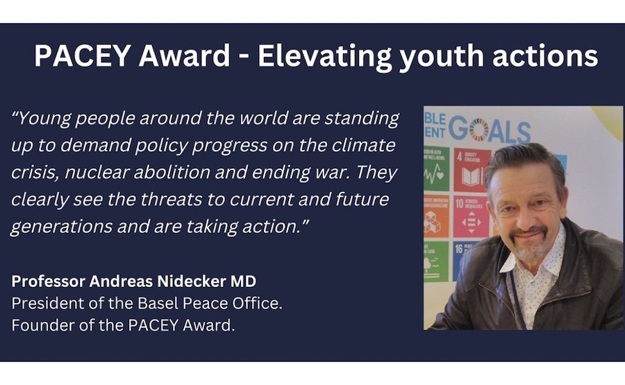 Basel Peace Office announces the nine finalists for the 2023 PACEY Youth Award