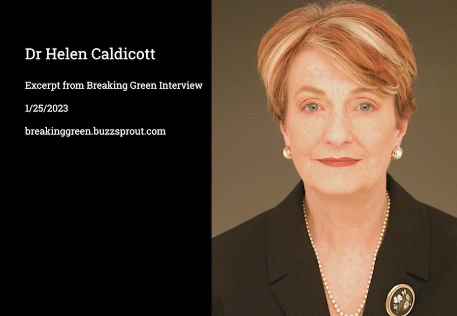 Interview with Helen Caldicott: "We’ve never been closer to nuclear catastrophe"