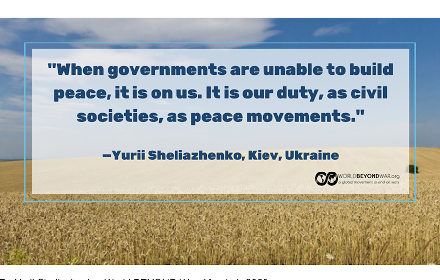 Yurii Sheliazhenko: Peace in Ukraine: Humanity Is at Stake