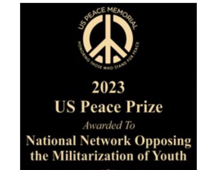 2023 US Peace Prize: National Network Opposing the Militarization of Youth